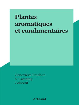 cover image of Plantes aromatiques et condimentaires